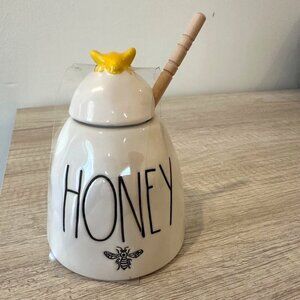 Rae Dunn Honey Jar Lid Dipper Bee Decor Farmhouse Cottagecore 5in Kitchen Tray